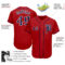 Custom Red Navy-White Authentic Baseball Jersey