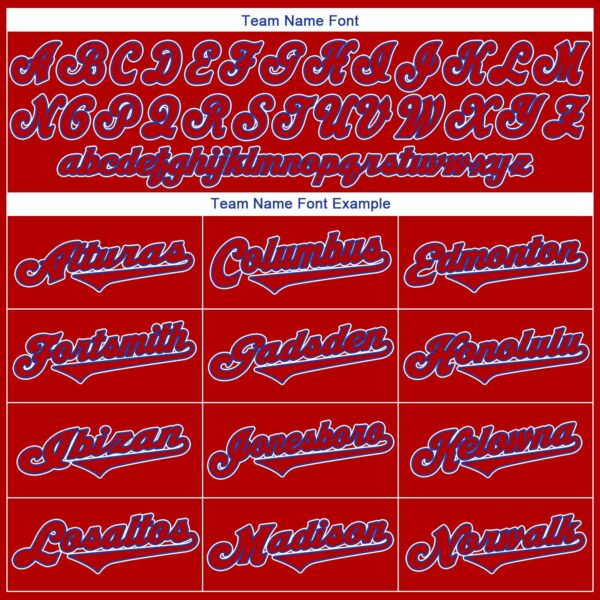 Custom Red White-Royal Authentic Baseball Jersey