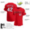 Custom Red White-Navy Authentic Baseball Jersey