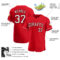 Custom Red White-Black Authentic Baseball Jersey