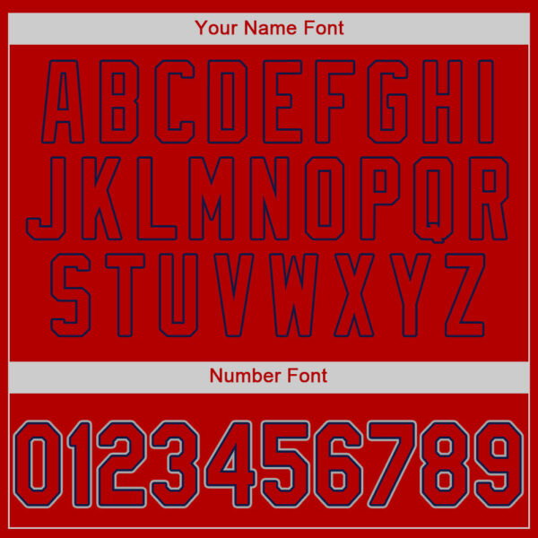 Custom Red Red-Navy Authentic Baseball Jersey