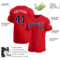 Custom Red Navy-White Authentic Baseball Jersey