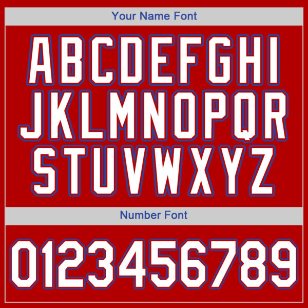 Custom Red White-Royal Authentic Baseball Jersey