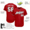 Custom Red White-Black Authentic Baseball Jersey