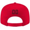 Custom Red Black-White Stitched Adjustable Snapback Hat