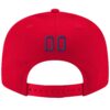 Custom Red Navy-White Stitched Adjustable Snapback Hat