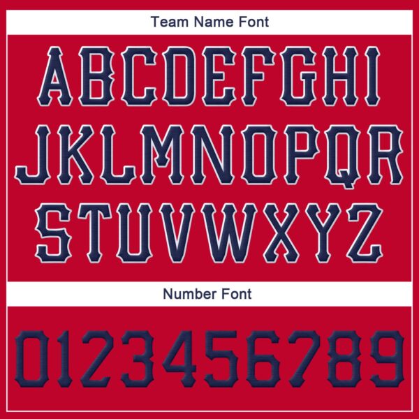 Custom Red Navy-White Stitched Adjustable Snapback Hat