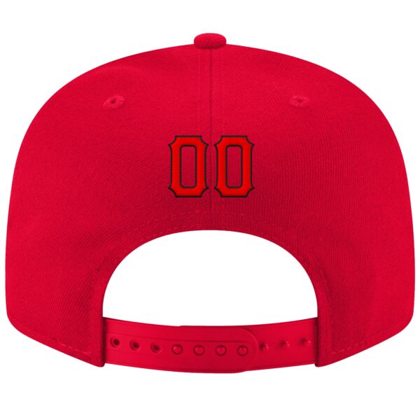 Custom Red Red-Black Stitched Adjustable Snapback Hat