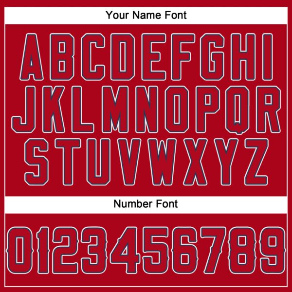 Custom Red Red-Navy Performance T-Shirt