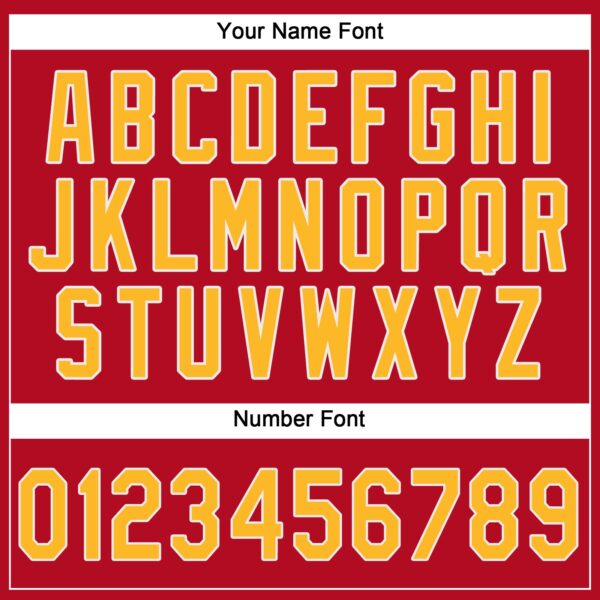 Custom Red Gold-White Performance T-Shirt