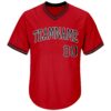 Custom Red Black-White Authentic Throwback Rib-Knit Baseball Jersey Shirt