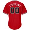 Custom Red Black-White Authentic Throwback Rib-Knit Baseball Jersey Shirt