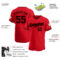 Custom Red Black Authentic Baseball Jersey