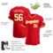 Custom Red White-Gold Authentic Baseball Jersey