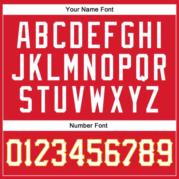 Custom Red White-Gold Authentic Baseball Jersey