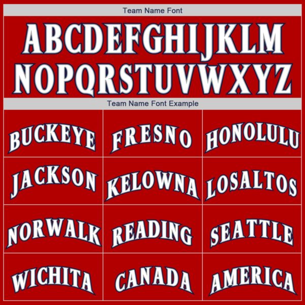 Custom Red Navy-White Authentic Baseball Jersey