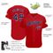 Custom Red Navy-White Authentic Baseball Jersey