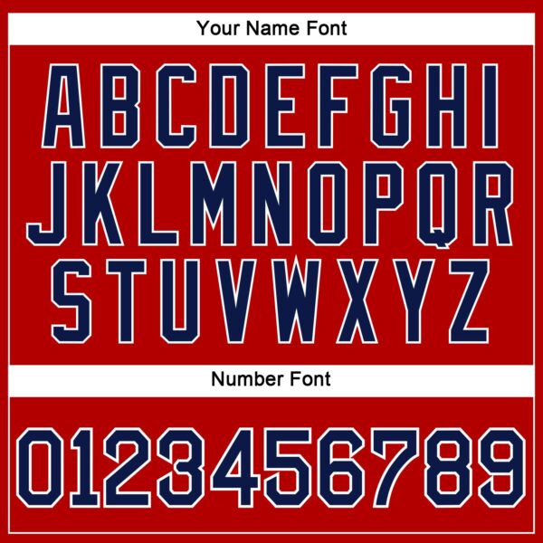 Custom Red Navy-White Authentic Baseball Jersey