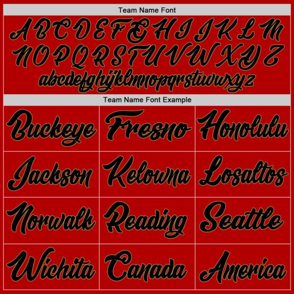 Custom Red Black-Old Gold Authentic Baseball Jersey