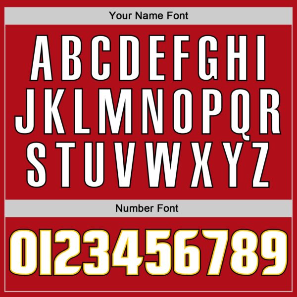 Custom Red White-Gold Authentic Baseball Jersey