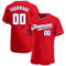 Custom Red White-Light Blue Authentic Baseball Jersey