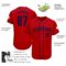 Custom Red Navy Authentic Baseball Jersey
