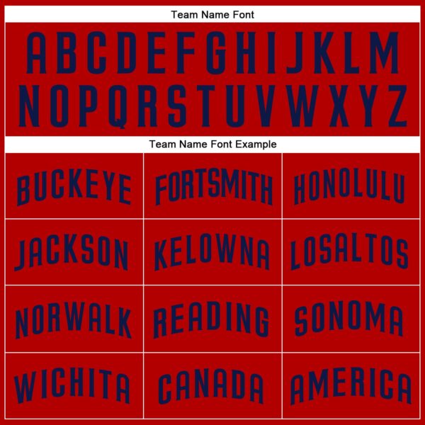 Custom Red Navy Authentic Baseball Jersey