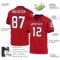 red_0234-3 Custom Red White-Navy Mesh Authentic Throwback Football Jersey