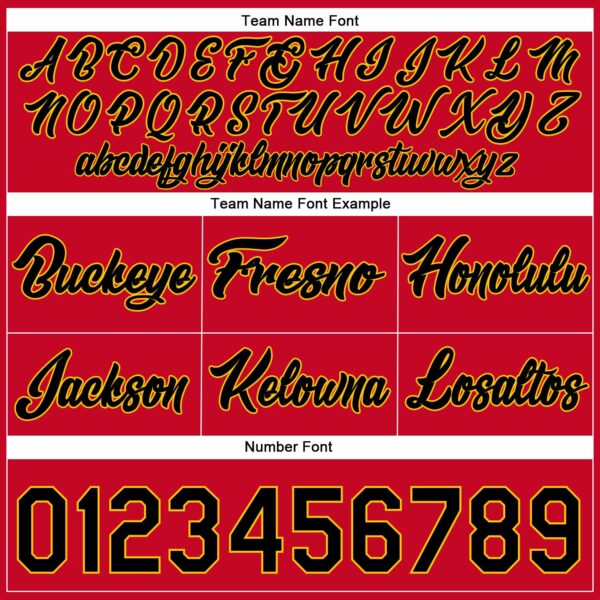 Custom Red Black-Gold Authentic Throwback Basketball Shorts