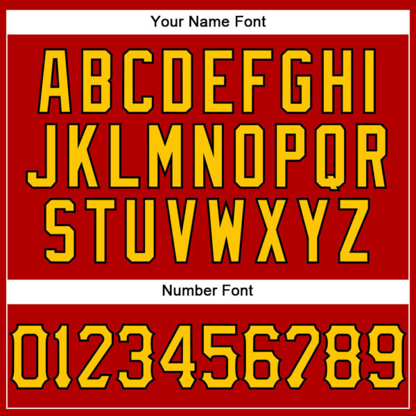 Custom Red Gold Pinstripe Gold-Black Authentic Basketball Jersey