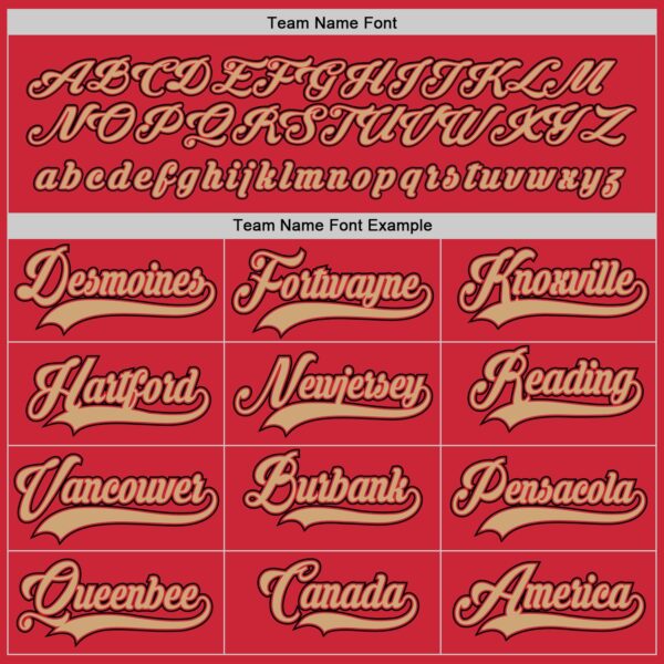 Custom Red Old Gold-Black Hockey Jersey