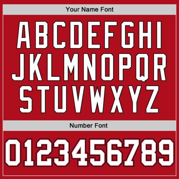 Custom Red White-Black Authentic Baseball Jersey