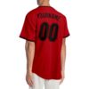 Custom Red Black-Red Authentic Baseball Jersey