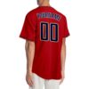 Custom Red Navy-Old Gold Authentic Baseball Jersey
