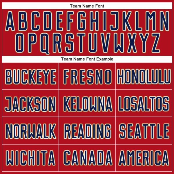 Custom Red Navy-Old Gold Authentic Baseball Jersey