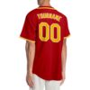 Custom Red Gold-White Authentic Baseball Jersey