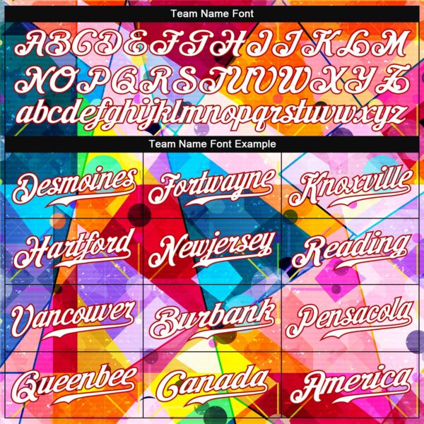 Custom Red White-Red 3D Pattern Design Geometric Graffiti Authentic Baseball Jersey