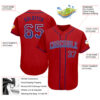 Custom Red Royal-White Authentic Drift Fashion Baseball Jersey