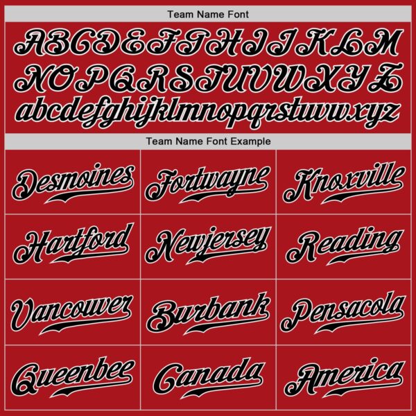 Custom Red Black-White Authentic Baseball Jersey