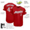 Custom Red Gray-White Authentic Baseball Jersey