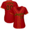 Custom Red Black-Gold Authentic Baseball Jersey