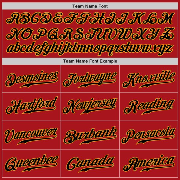 Custom Red Black-Gold Authentic Baseball Jersey