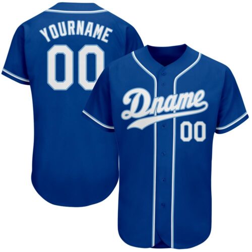 royal_0011 Custom Royal White-Light Blue Authentic Baseball Jersey