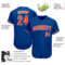 Custom Royal Orange-White Authentic Baseball Jersey