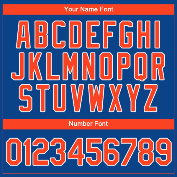 Custom Royal Orange-White Authentic Baseball Jersey