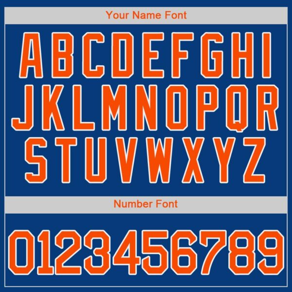 Custom Royal Orange-White Authentic Baseball Jersey