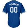 Custom Royal White-Light Blue Authentic Throwback Rib-Knit Baseball Jersey Shirt