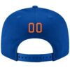 Custom Royal Orange-White Stitched Adjustable Snapback Hat