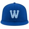 Custom Royal Light Blue-White Stitched Adjustable Snapback Hat