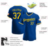 Custom Royal Gold-White Authentic Baseball Jersey